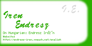 iren endresz business card